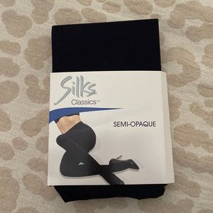 Semi opaque dark navy tights